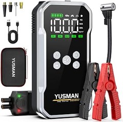 Instrucciones para utilizar un arrancador de batería con compresor de aire