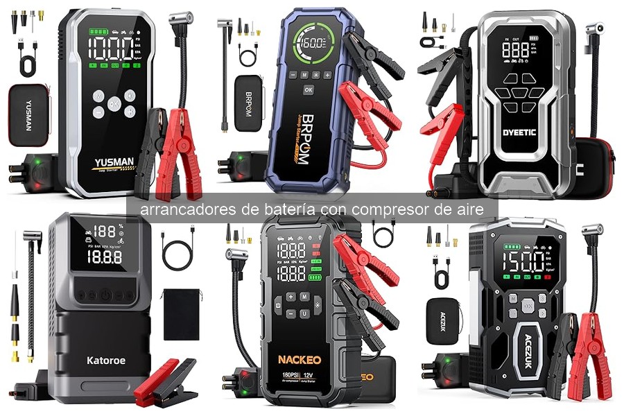Cómo usar un arrancador de batería con compresor de aire