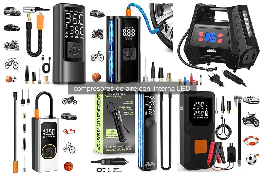 Comparativa de Compresores de Aire con Linterna LED en 2026