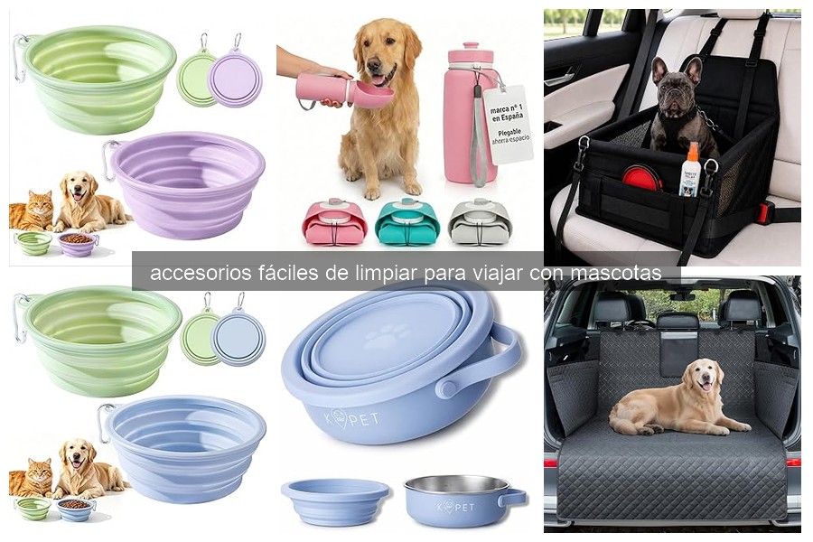 Mejores accesorios fáciles de limpiar para viajar con mascotas