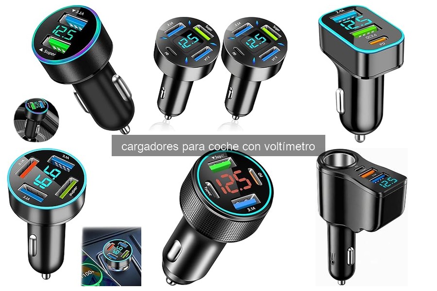 Mejores cargadores para coche con voltímetro para viajes largos
