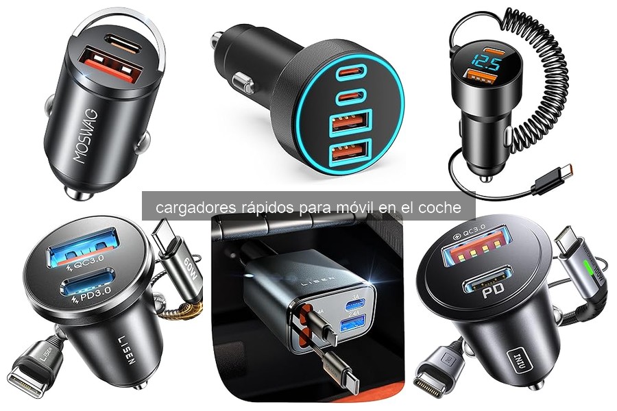 Mejores cargadores rápidos para móviles en el coche 2026