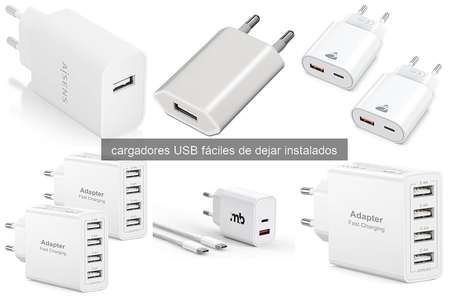 ¿Qué cargadores USB fáciles de instalar son los más convenientes?