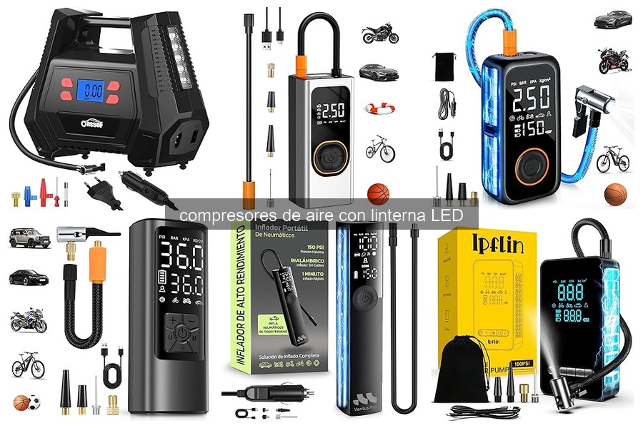¿Qué es un compresor de aire con linterna LED?