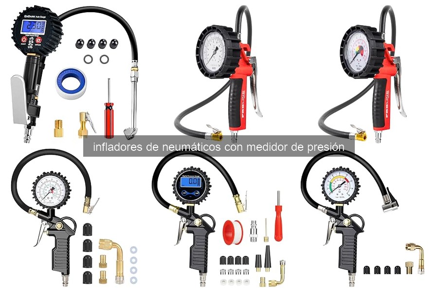 ¿Qué es un inflador de neumáticos con medidor de presión?
