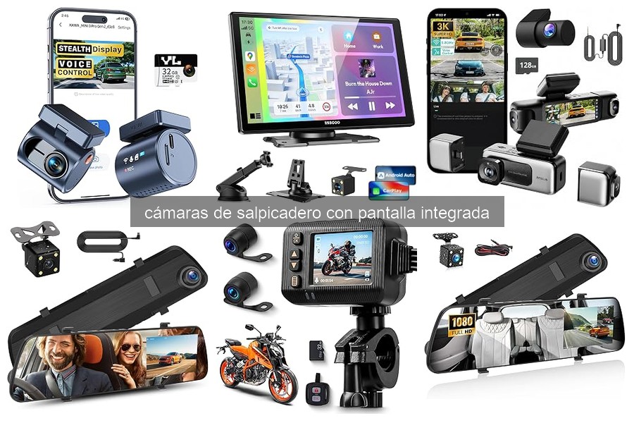 ¿Qué es una cámara de salpicadero con pantalla integrada?