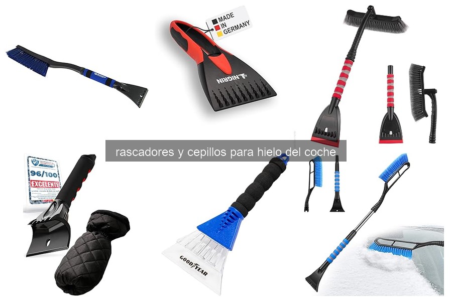 Tipos de rascadores y cepillos para hielo del coche